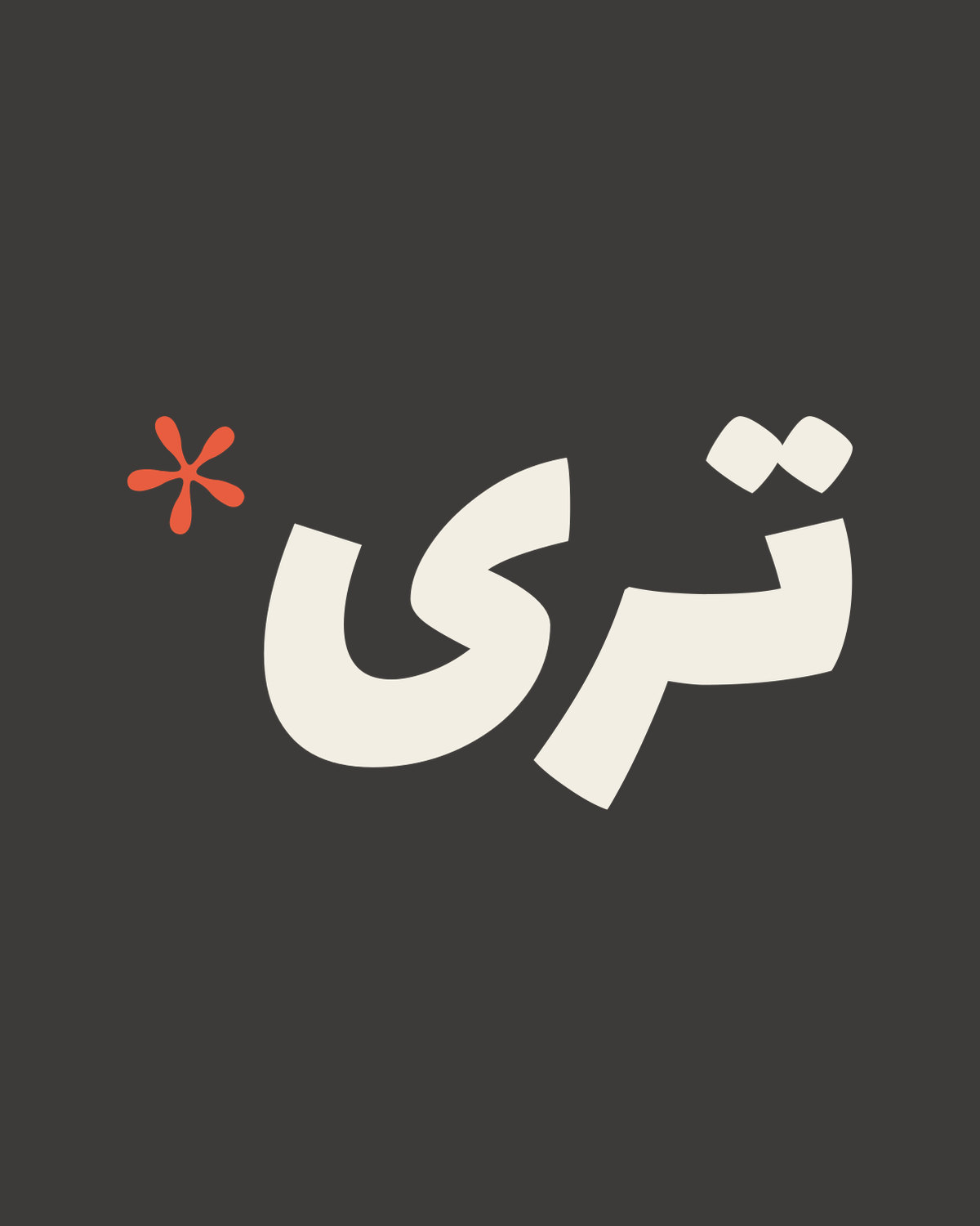 تصميم «ترى» على لون أسود مغسول: «ترى»*: قلها وبعدين اسحبها.